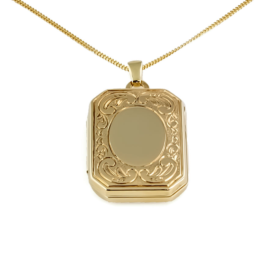 9ct gold 2.8g 18 inch Locket with chain